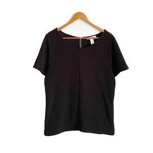 White House Black Market Ribbed Short Sleeve Top